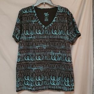 Life Is Good Black Good Move Woman's V-neckTee XXL